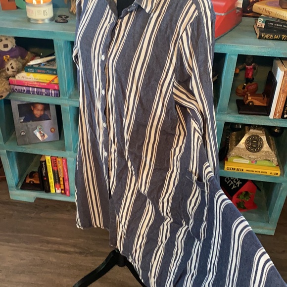 Asymmetrical Stripped Dress - Picture 2 of 5